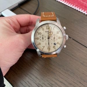 Fossil Watch with tan band